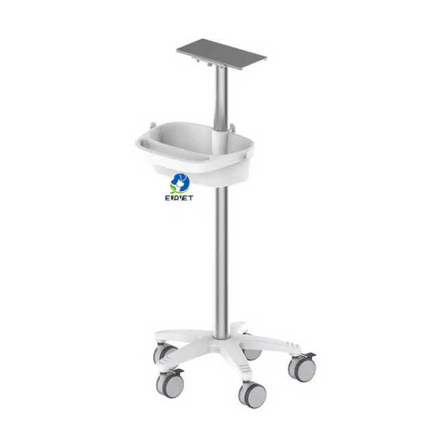 EUR VET Factory Export Good Quality Monitor Stand Stainless Steel Medical Instrument Patients Monitor Trolley for Hospital