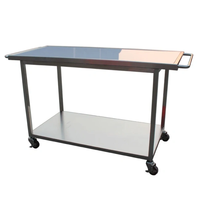 EUR VET Popular Design Pet Hospital Stainless Steel Stretcher Trolley Acrylic Panel Stretcher Trolley With Removable Panel