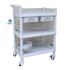 EUR VET Good Price Veterinary Equipment Trolley Machine Factory Direct ABS Emergency Medical Cart Dental Cart Trolley