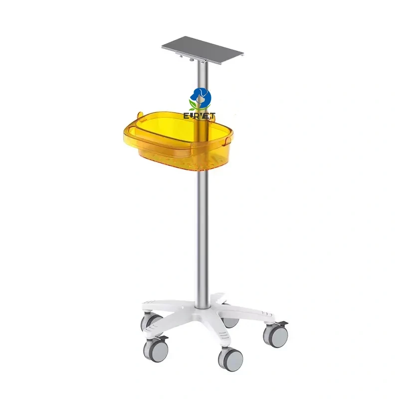 EUR VET Factory Export Good Quality Monitor Stand Stainless Steel Medical Instrument Patients Monitor Trolley for Hospital