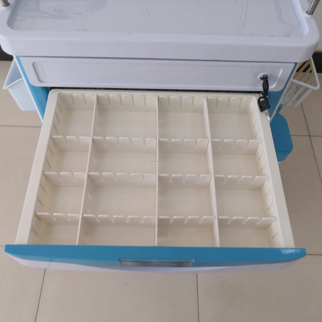 EUR VET Veterinary Equipment Stainless Steel Surgical Trolley for Clinic Anesthesia Trolley Cart
