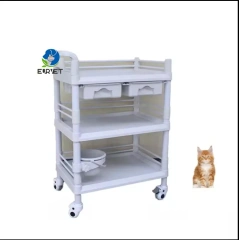 EUR VET Good Price Veterinary Equipment Trolley Machine Factory Direct ABS Emergency Medical Cart Dental Cart Trolley