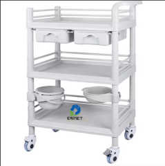 EUR VET Good Price Veterinary Equipment Trolley Machine Factory Direct ABS Emergency Medical Cart Dental Cart Trolley