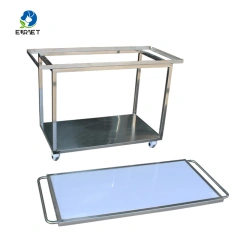 EUR VET Popular Design Pet Hospital Stainless Steel Stretcher Trolley Acrylic Panel Stretcher Trolley With Removable Panel