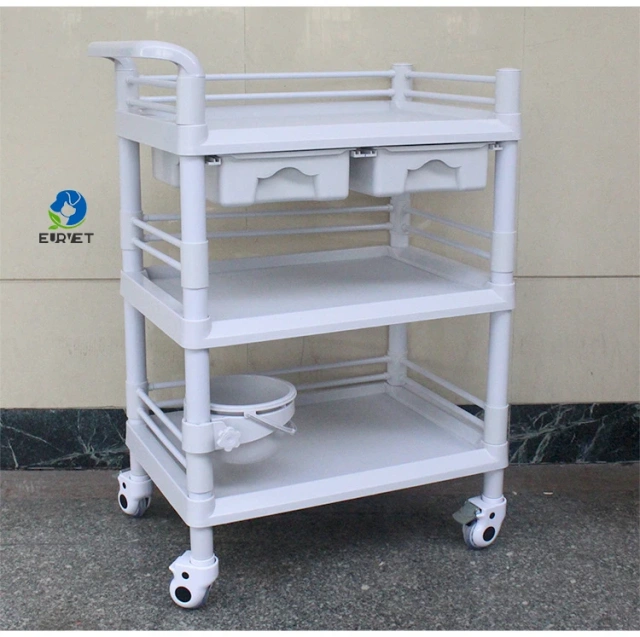 EUR PET Dealer Price Multi-functional Mobile Dental Instrument Trolley Veterinary Equipment Dental Trolley Clinic