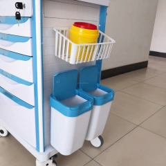 EUR VET Veterinary Equipment Stainless Steel Surgical Trolley for Clinic Anesthesia Trolley Cart