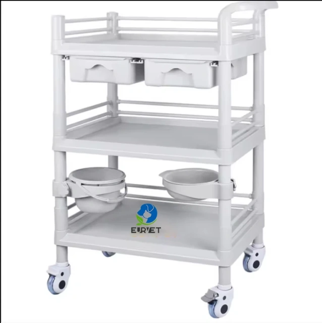EUR PET Dealer Price Multi-functional Mobile Dental Instrument Trolley Veterinary Equipment Dental Trolley Clinic