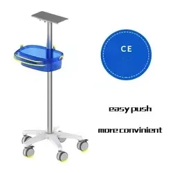 EUR VET Factory Export Good Quality Monitor Stand Stainless Steel Medical Instrument Patients Monitor Trolley for Hospital