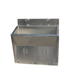EUR VET Best Selling Stainless Steel Medical Surgical Scrub Sink Veterinary Equipment 2 Sets Wash Basins