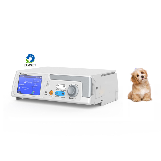 EUR PET Portable Veterinary Instrument Syringe Injection Pump High Quality Single Channel Syringe Pump