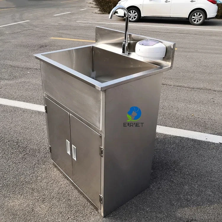 Eur Pet Chinese Brand Medical Hand Washing Basin Sink Knee Operated With a Faucet for Operation Theatre Hospital