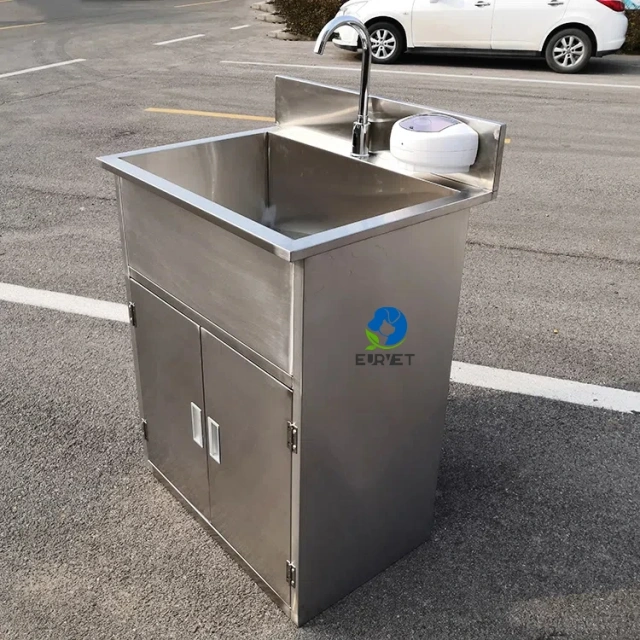 Eur Pet Chinese Brand Medical Hand Washing Basin Sink Knee Operated With a Faucet for Operation Theatre Hospital