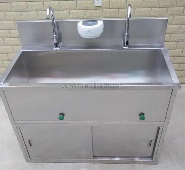 EUR VET Best Selling Stainless Steel Medical Surgical Scrub Sink Veterinary Equipment 2 Sets Wash Basins
