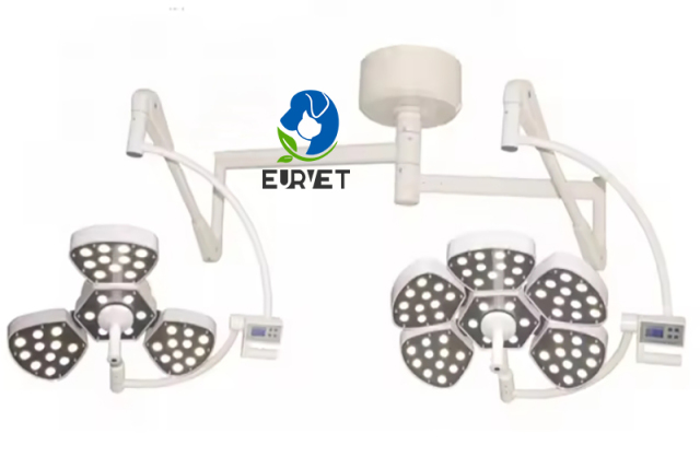 EUR PET Excellentc Double Heads Led Operation Lighting Veterinary Instrument High Illumination Shadowless Led Surgical Light