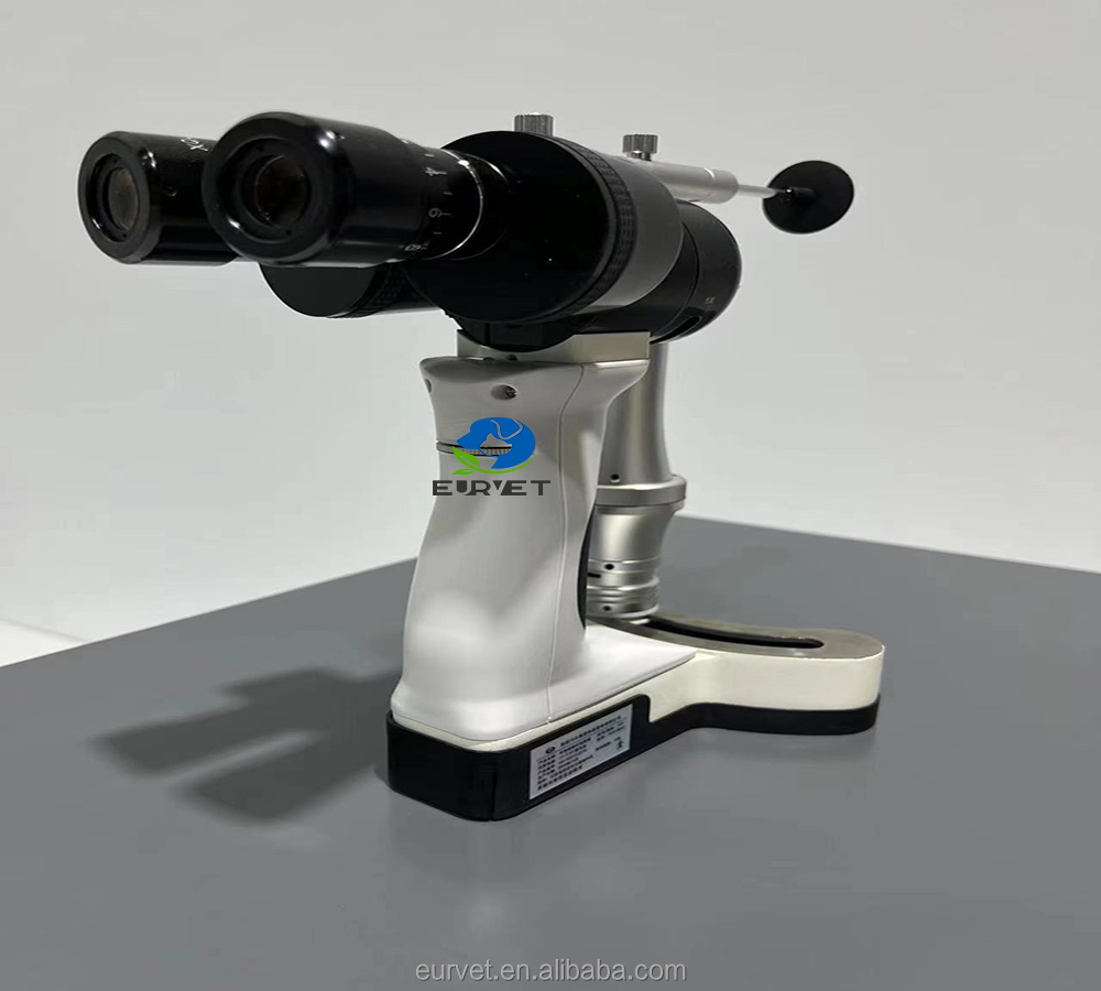 EUR PET Cheap Price Hand Held Slitlamp Veterinary Equipment Ophthalmic Rechargeable Portable Slit Lamp Microscope