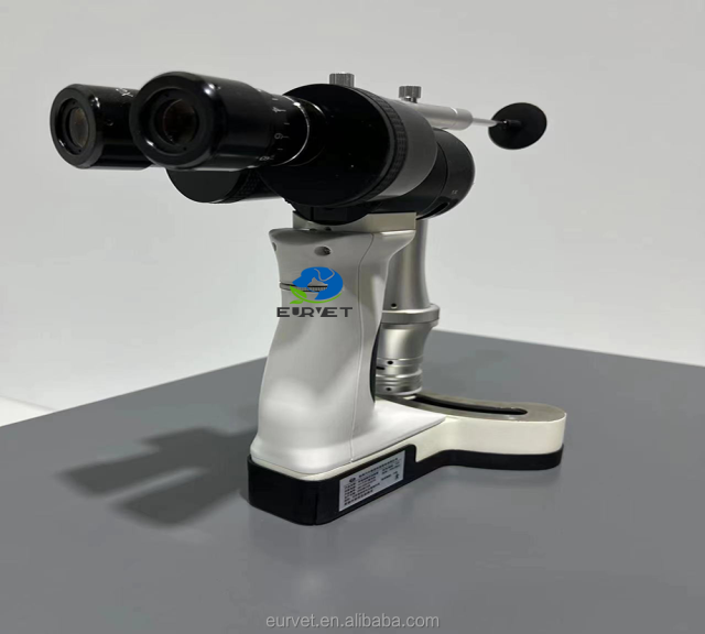 EUR PET Cheap Price Hand Held Slitlamp Veterinary Equipment Ophthalmic Rechargeable Portable Slit Lamp Microscope