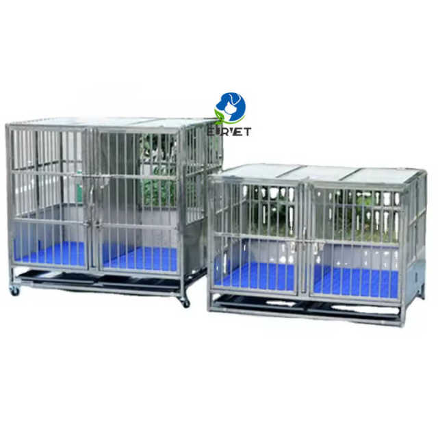 EURPET High Quality Professional  Stainless Steel Cages for Veterinary Pet Hospital Clinic Cage Sets Equipment