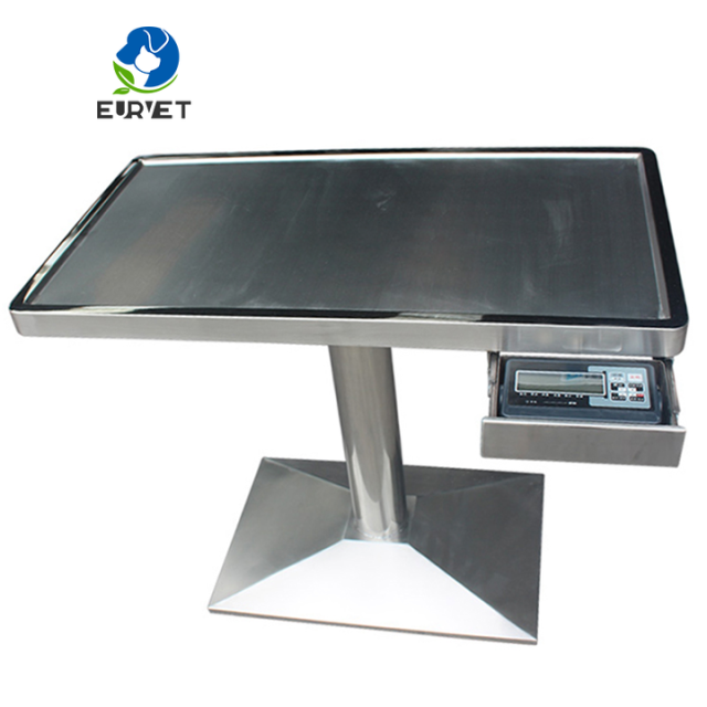 EUR PET Column 304 Stainless Steel Veterinary Clinic Table Pet Examination and Weighing Table