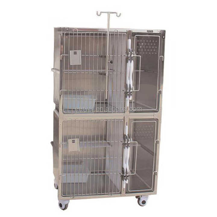 EUR VET Excellent Quality Veterinary Cat Cage Practical Veterinary Equipment Stainless Steel Cages Veterinary