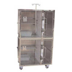 EUR VET Excellent Quality Veterinary Cat Cage Practical Veterinary Equipment Stainless Steel Cages Veterinary