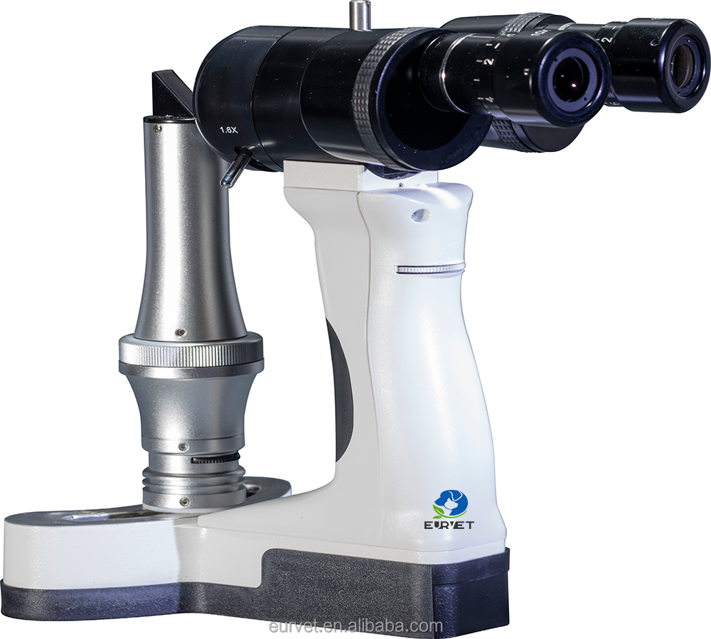 EUR PET Cheap Price Hand Held Slitlamp Veterinary Equipment Ophthalmic Rechargeable Portable Slit Lamp Microscope