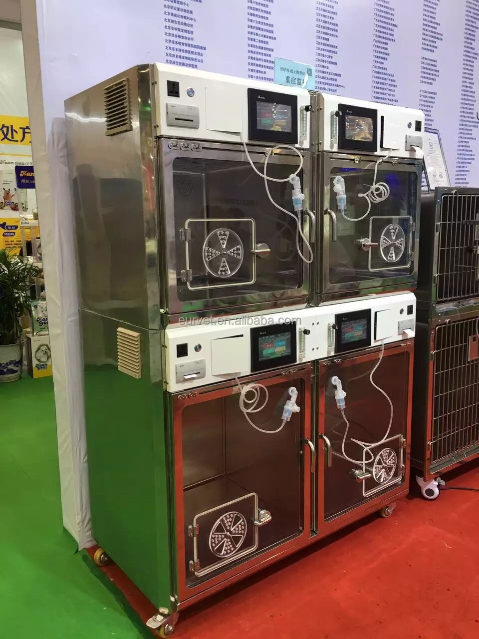 EUR PET Luxury 304 Stainless Steel Oxygen Cage Hot Sale Large Pet Clinic Cage Multifunction ICU Cage for Dog