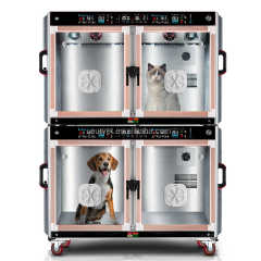 EUR VET on Sale Stainless Steel Pet ICU Cage Luxury Veterinary Oxygen Cage for Large Dogs Veterinary Puppy Pet Incubator