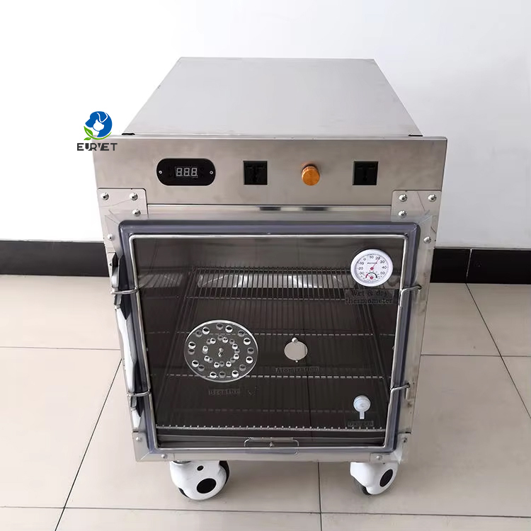 EUR PET Cheap Price Stainless Steel Veterinary Pet Dog Cat Small Animal Oxygen Chamber Cage for Animal Hospital