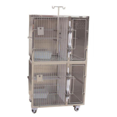 EUR VET Excellent Quality Veterinary Cat Cage Practical Veterinary Equipment Stainless Steel Cages Veterinary