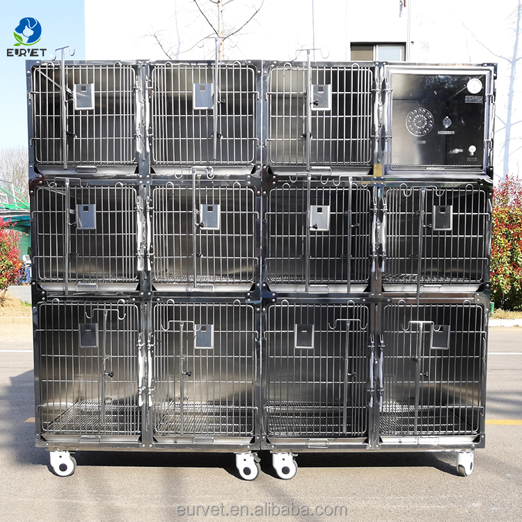 EUR Pet Best Selling Veterinary Cat Anti-Scratch Cage Veterinary Clinic Cage Practical Veterinary Equipment