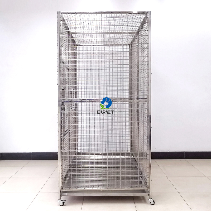 EUR VET Wholesale Bird Cage Veterinary Equipment Stainless Steel Pet Breeding Bird Parrot Pigeon Cage