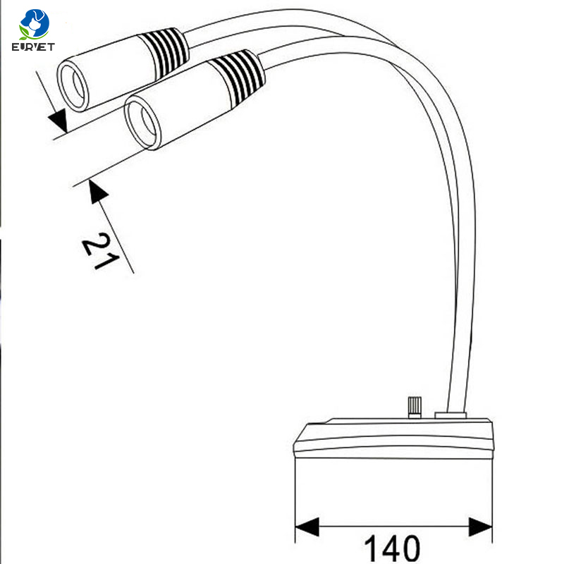 EUR PET Best Quality Desk Examination Light with Dual Heads Medical Device Mobile Operating System