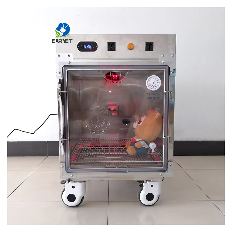 EUR PET Cheap Price Stainless Steel Veterinary Pet Dog Cat Small Animal Oxygen Chamber Cage for Animal Hospital