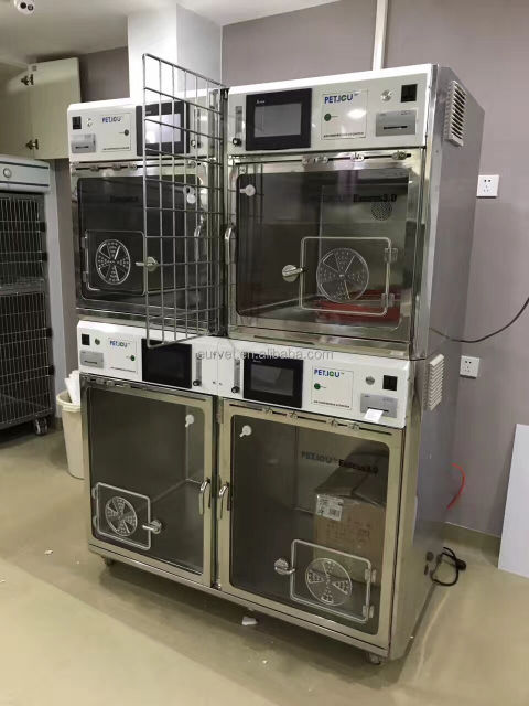 EUR PET Luxury 304 Stainless Steel Oxygen Cage Hot Sale Large Pet Clinic Cage Multifunction ICU Cage for Dog