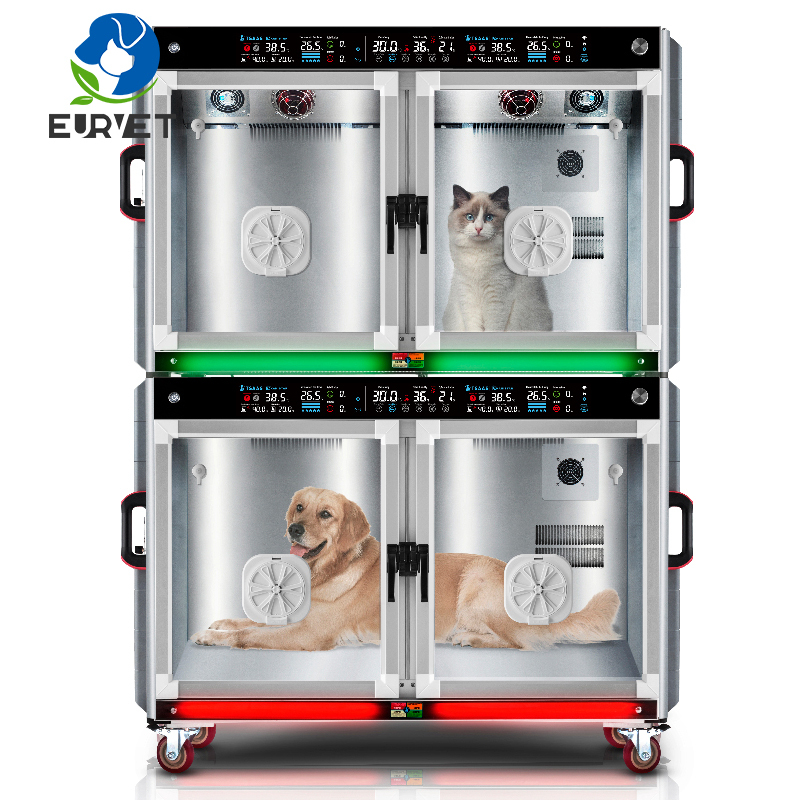 EUR PET Top Quality Animal Pet Clinic Cage With Oxygen Luxury Veterinary Equipment Pet ICU Incubator