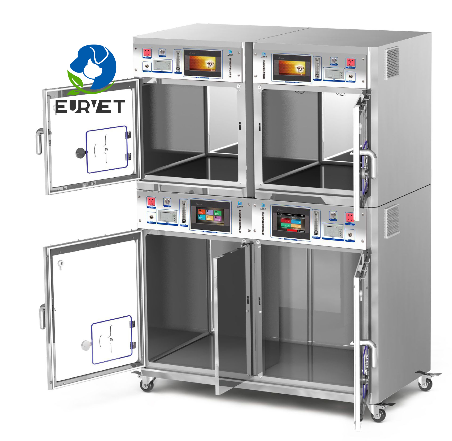 EUR PET Professional Animal Emergency Cage Dog Breeding Chamber Pet Incubator Vet Icu Cage Price for Veterinary