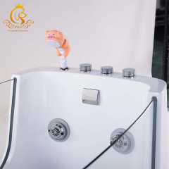 EUR PET Freestanding Pet Spa Bathtub With Ozone Spa Dog Bathtub Massage Machine Air Bubble Feature for Pet Cleaning Bathing
