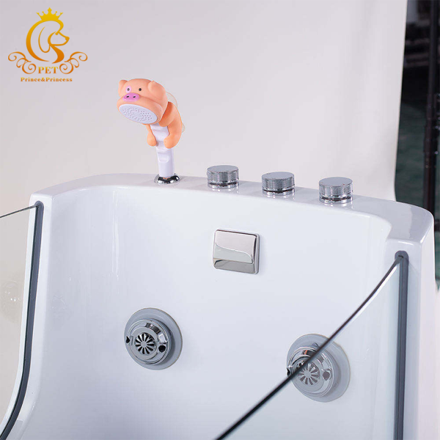 EUR PET Freestanding Pet Spa Bathtub With Ozone Spa Dog Bathtub Massage Machine Air Bubble Feature for Pet Cleaning Bathing
