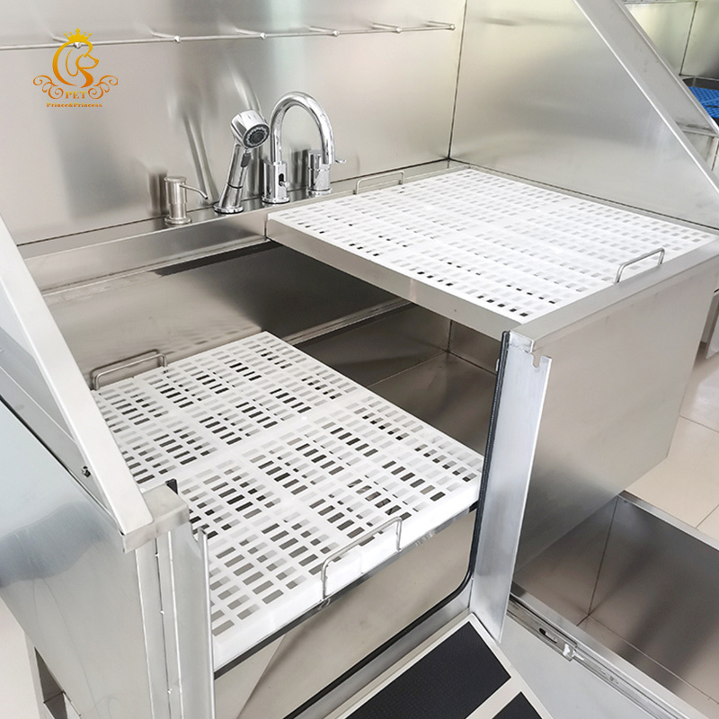 EUR PET Professional Large Stainless Steel Pet Dog Wash Bathing Grooming Tub With Faucet Walk-in Ramp for Sale