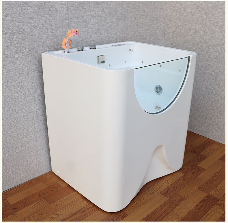 EUR PET Household Indoor Independent Constant Temperature Pet Bath Basin Cat and Dog Spa Bathtub Jet Lamp Bead Bathtub