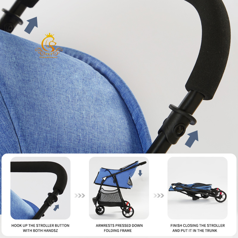 EUR PET Hot Sale Collapsible Trolley Lightweight Dog Stroller Luxury 3 Wheels Pet Dog Stroller for Outdoor Use