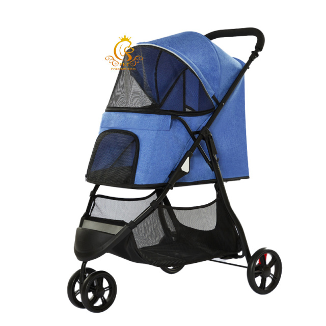EUR PET Hot Sale Collapsible Trolley Lightweight Dog Stroller Luxury 3 Wheels Pet Dog Stroller for Outdoor Use