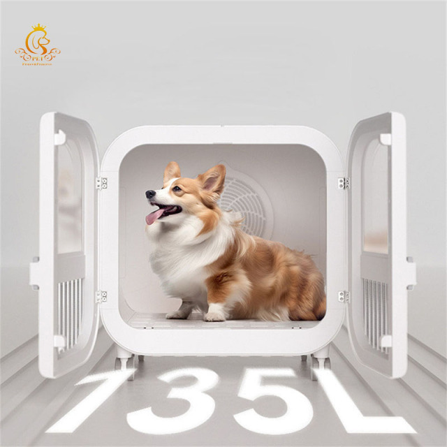 EUR PET Fully Automatic Transparent Plastic Drying Box for Cats Dogs Modern Home Dryer With Noise Reduction Pulley for Pets