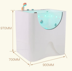 EUR PET Household Indoor Independent Constant Temperature Pet Bath Basin Cat and Dog Spa Bathtub Jet Lamp Bead Bathtub