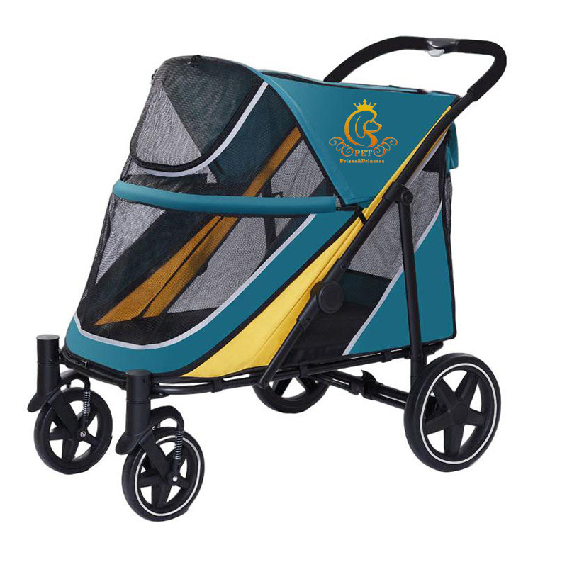 EUR PET Pet Product Large Dogs Stroller Dog Stroller Luxury 4 Wheels Pet for Dog New Design High Quality