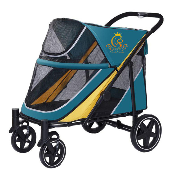 EUR PET Pet Product Large Dogs Stroller Dog Stroller Luxury 4 Wheels Pet for Dog New Design High Quality