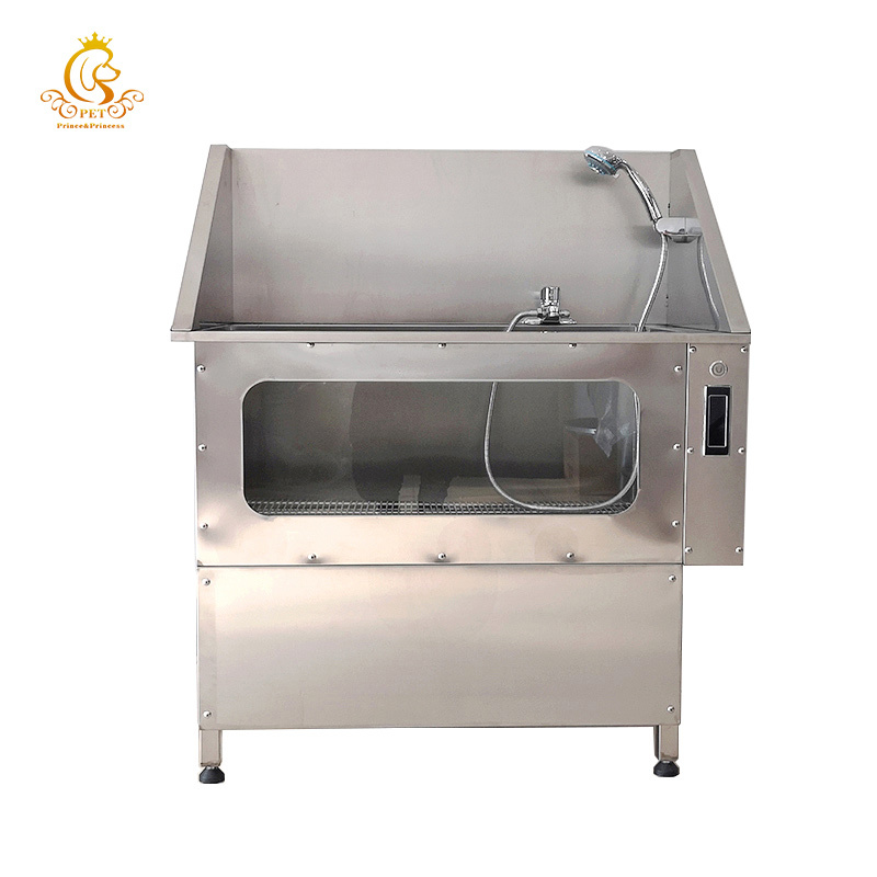 EURVET High Quality Stainless Steel Surfing Bath Sink Pet Spa Bath Tub Dog Grooming Tub