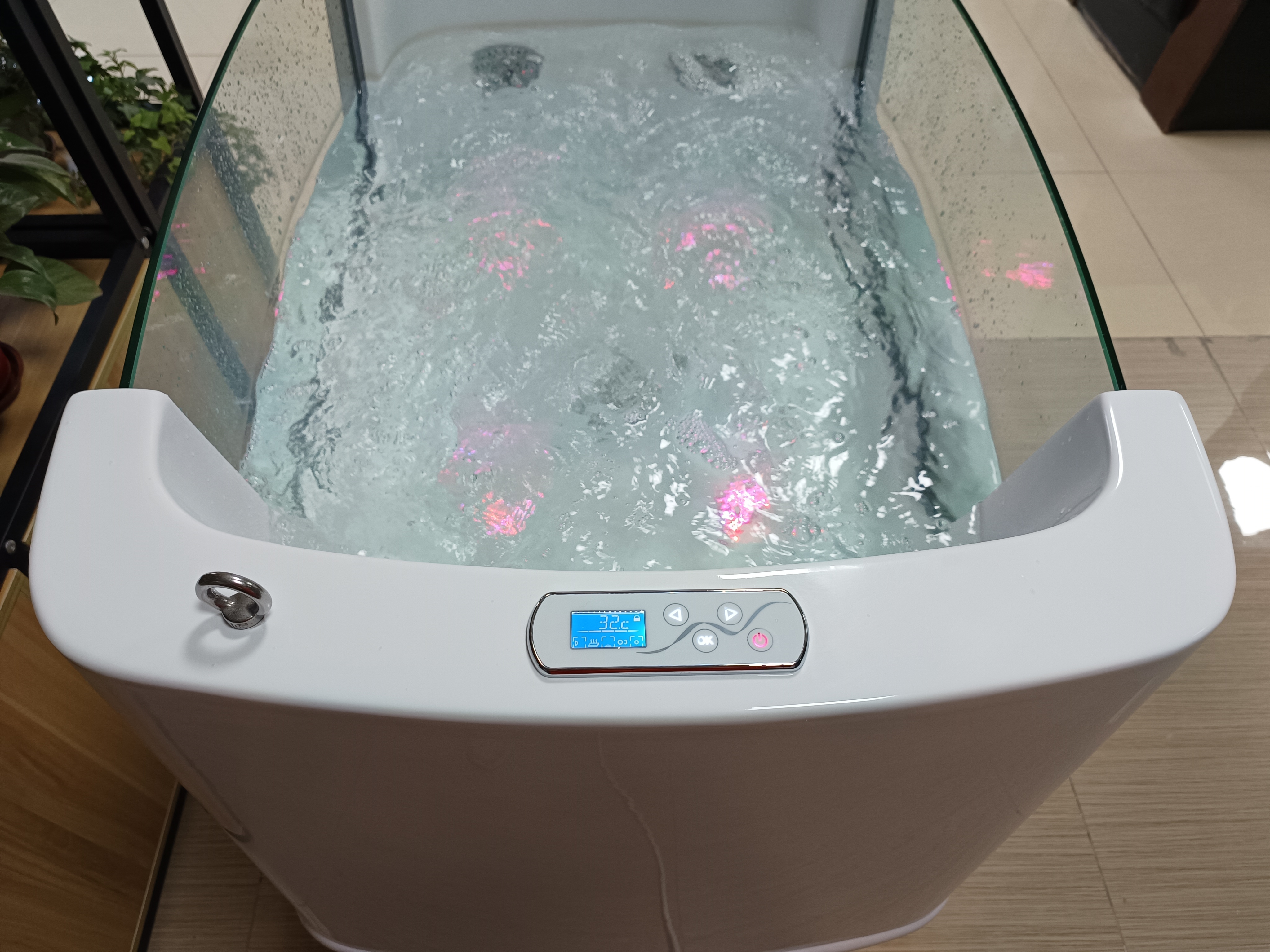 EUR PET New Arrival Dog Grooming Pet Bathtub Pet Spa Led Whirlpool Acrylic Bubbles Freestanding Massage Pet Bathtub