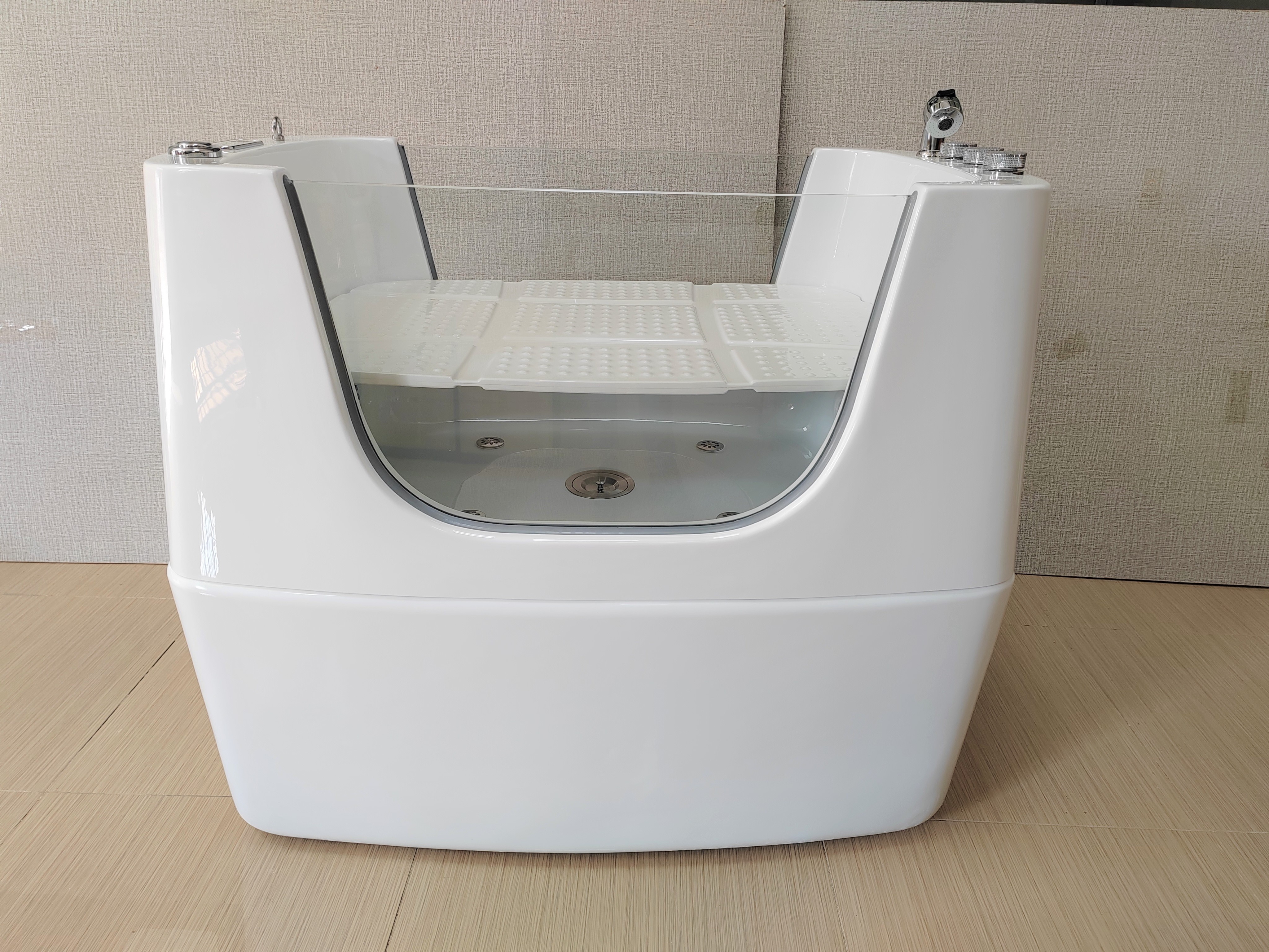 EUR PET New Arrival Dog Grooming Pet Bathtub Pet Spa Led Whirlpool Acrylic Bubbles Freestanding Massage Pet Bathtub