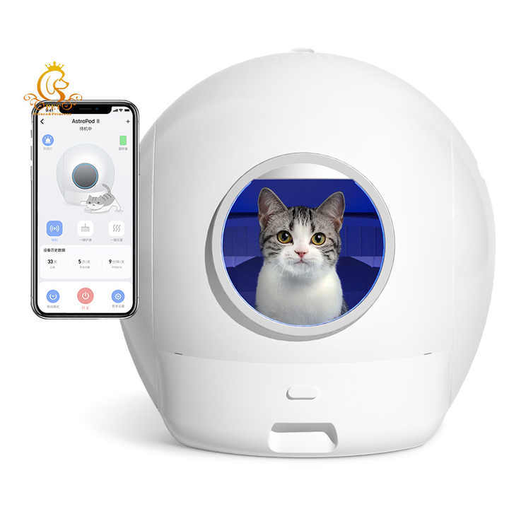 EUR PET Low Noise Anti-odor Wifi App Control Travel Cute Self Clean Automatic Cat Litter Box Intelligent Cat Toilet